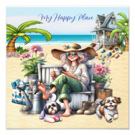 Der Strand - mein glücklicher Ort Fotodruck