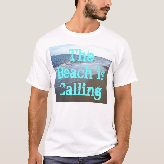Der Strand nennt Ozean-Sommer-Strand-T-Shirts T-Shirt (Vorderseite)