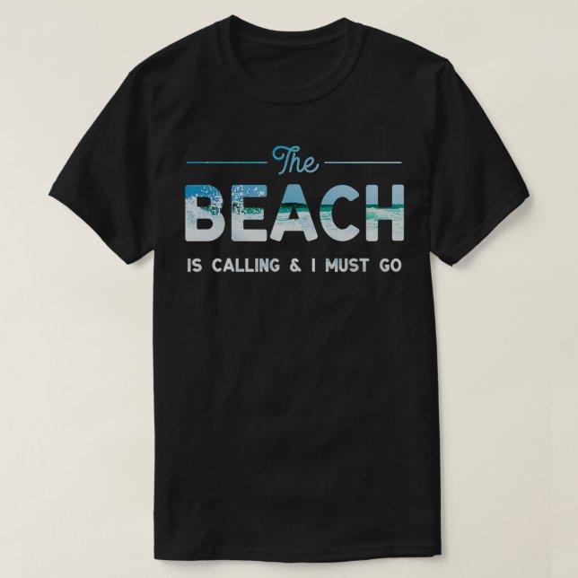 Der Strand nennt Salz Leben T-Shirt (Design vorne)