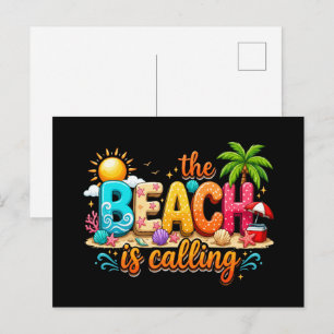 Der Strand ruft Sommer-Vibes Postkarte