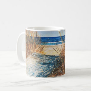 Der Strand Schöne Sanddünen Malerei Kaffeetasse