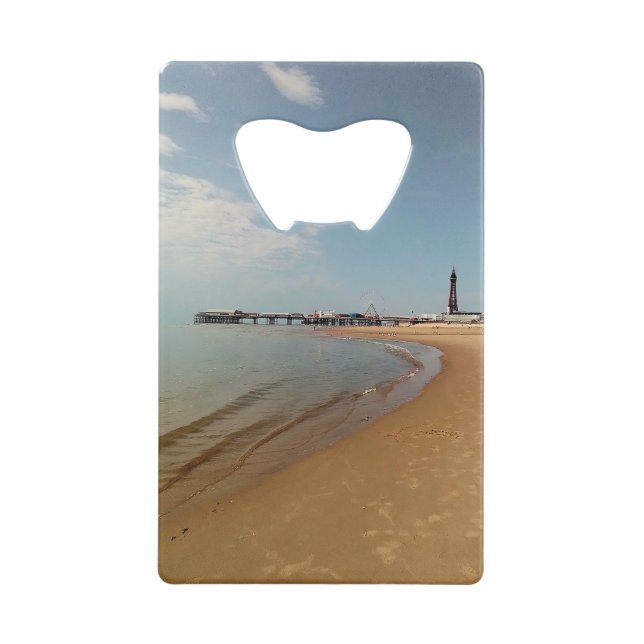Der Strand von Blackpool Geldbeutel Flaschenöffner (Vorderseite)