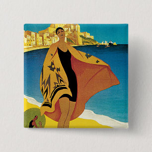 Der Strand von Calvi, Korsika Button