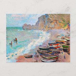 Der Strand von Etretat Claude Monet Postkarte