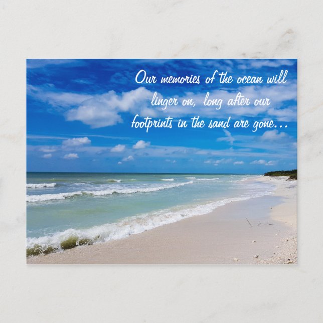 Der Strand von Florida inspiriert die Postkarte (Vorderseite)