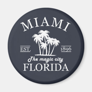Der Strand von Miami City in Florida Magnet