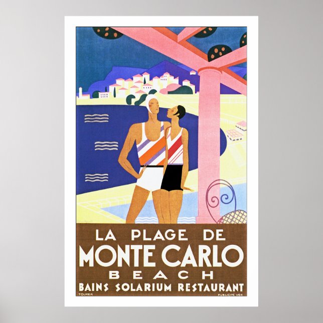 Der Strand von Monte Carlo Poster (Vorne)