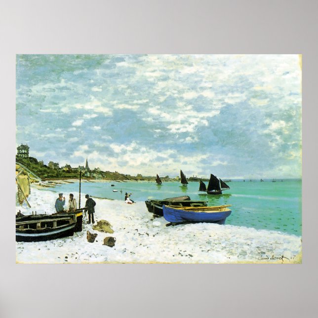 Der Strand von Sainte-Adresse Claude Monet Poster (Vorne)