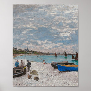 Der Strand von Sainte-Adresse von Claude Monet Poster