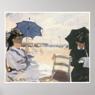 Der Strand von Trouville, 1870 Claude Monet Poster