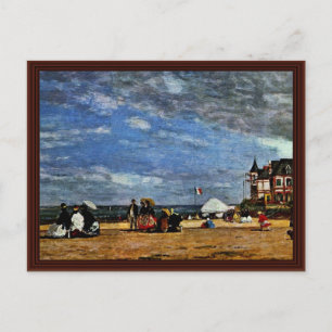 Der Strand von Trouville by Boudin Eugène Postkarte