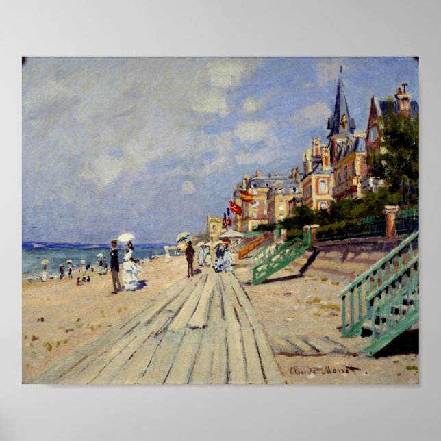 Der Strand von Trouville - Claude Monet Poster (Vorne)
