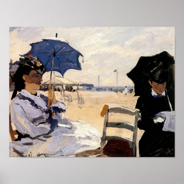 Der Strand von Trouville Poster (Vorne)