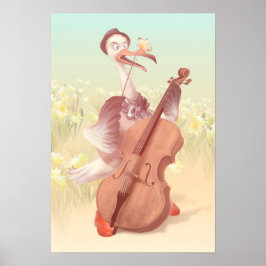 Der Strauß spielt die Cello Maus Pad iPhone Wal Poster