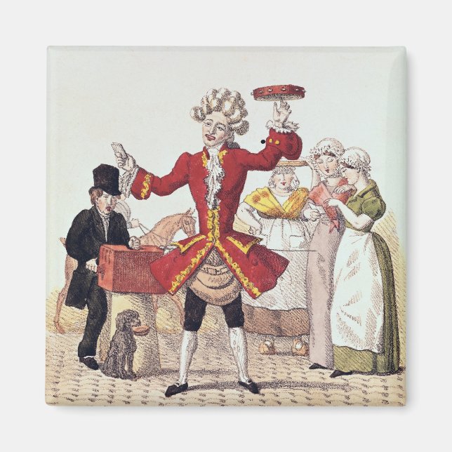 Der Street Singer, graviert von Alois Senefelder Magnet (Vorne)