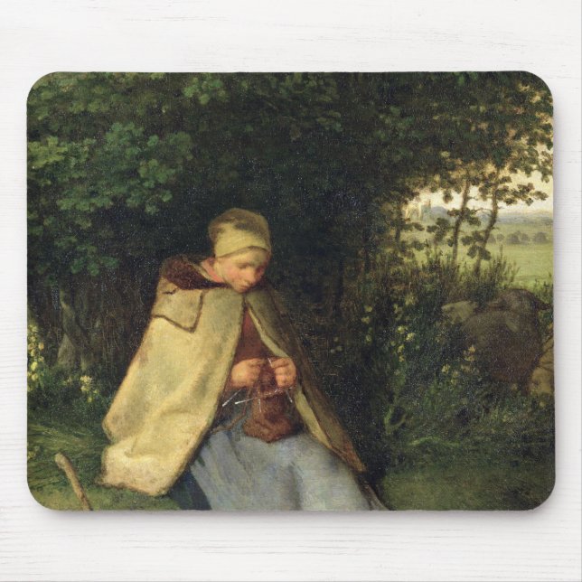 Der Stricker oder, der SitzShepherdess, 1858-60 Mousepad (Vorne)