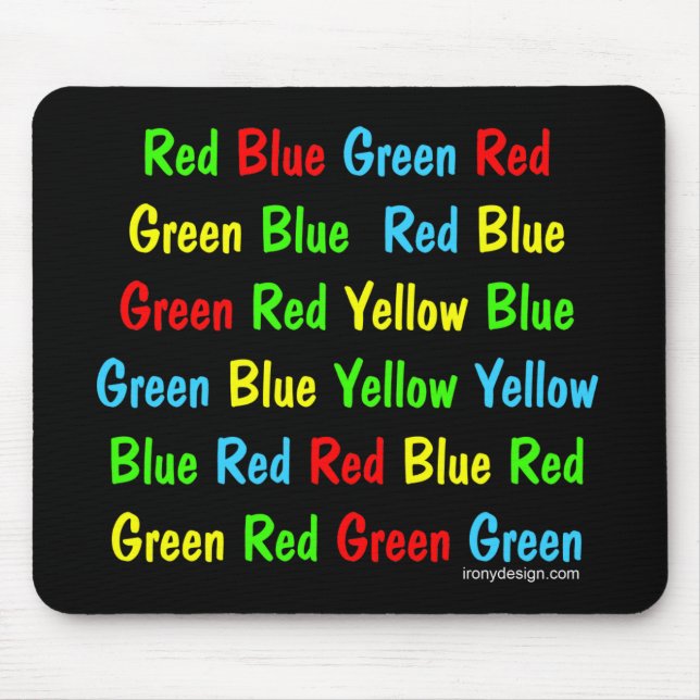Der Stroop Test Mousepad (Vorne)