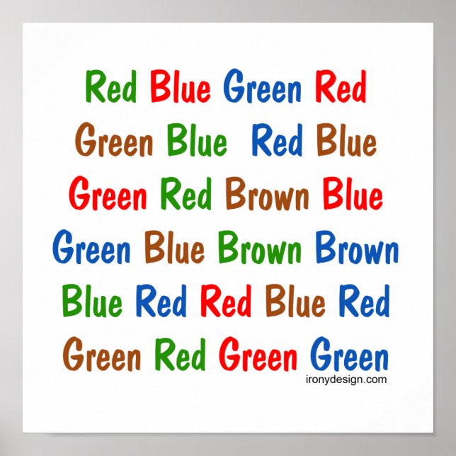 Der Stroop-Test-Poster Poster (Vorne)