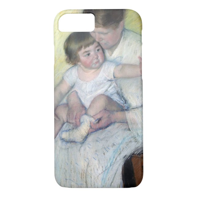 Der Strumpf, Mary Cassatt Case-Mate iPhone Hülle (Rückseite)