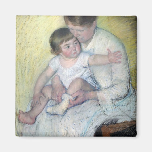Der Strumpf, Mary Cassatt Magnet (Vorne)