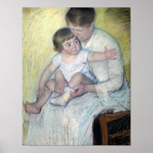 Der Strumpf, Mary Cassatt Poster