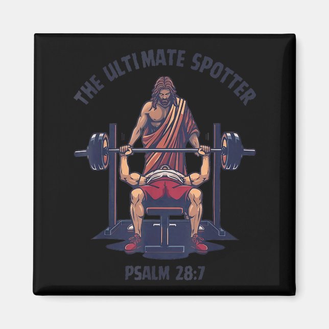 Der Stter Christlicher Psalm 28 7 Gym Meme Magnet (Vorne)