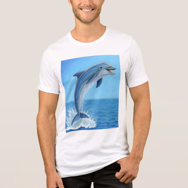 Der stumme Tanz des Delfins Tri-Blend Shirt (Vorderseite)