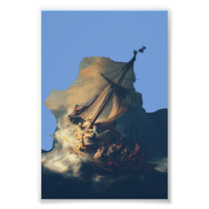 Der Sturm am Meer von Galiläa Fotodruck