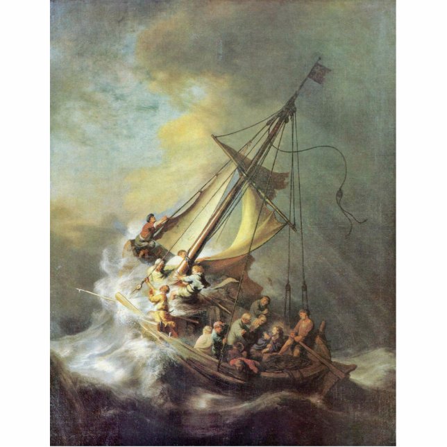 Der Sturm auf dem Meer von Galiläa. Durch Freistehende Fotoskulptur (Vorne)