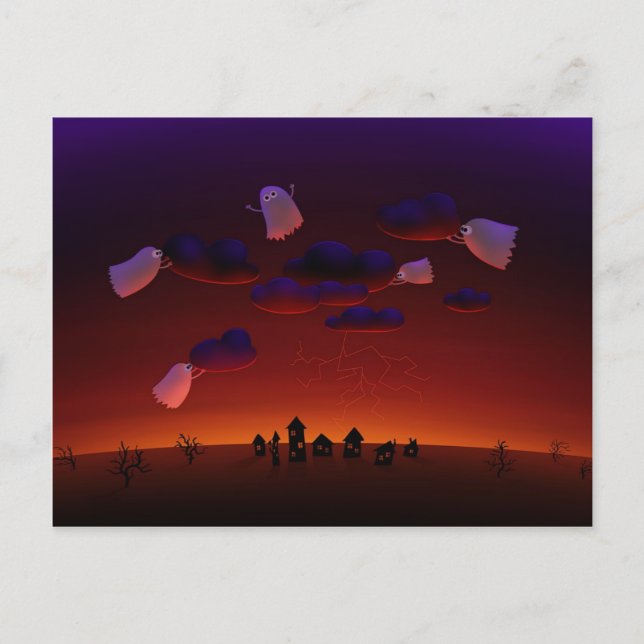 Der Sturm der Ansammlung (Halloween-Nacht) Postkarte (Vorderseite)