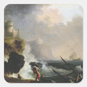 Der Sturm Quadratischer Aufkleber