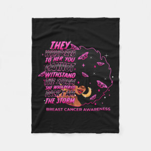 Der Sturm Schwarze Frauen Brustkrebs Krieger Rosa  Fleecedecke