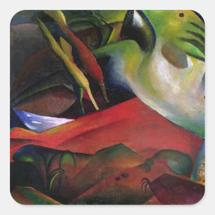 Der Sturm von 1911 Quadratischer Aufkleber