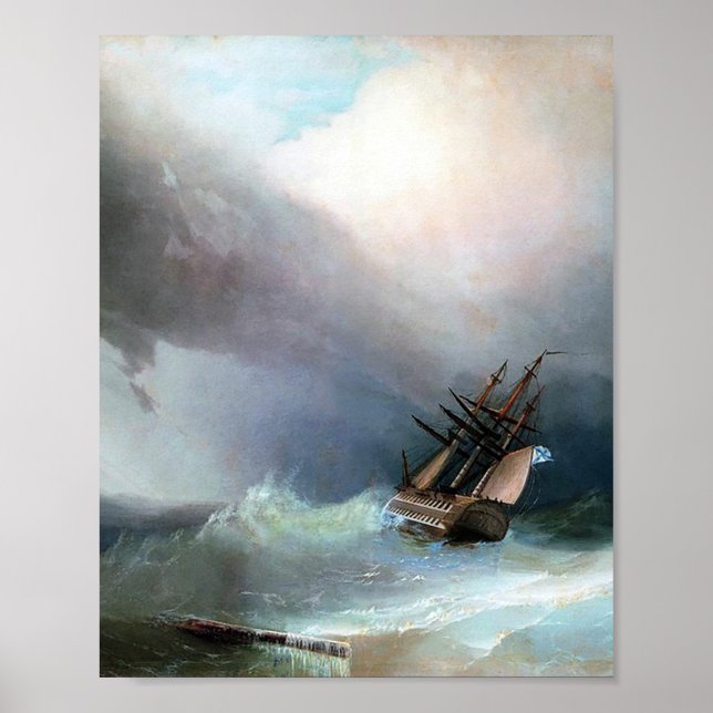 Der Sturm von Ivan Aivazovsky Poster (Vorne)