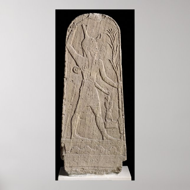 Der Sturmgott Baal mit einem Gewitter Poster (Vorne)