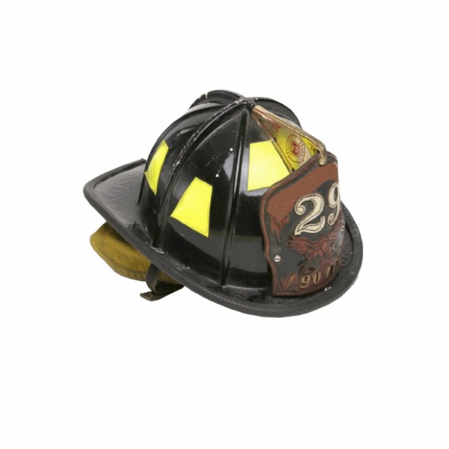 Der Sturzhelm-Magnet des Feuerwehrmannes Fotoskulptur Magnet (Vorne)