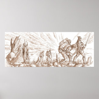 Der Suchabdruck (anpassbare Größe) Poster