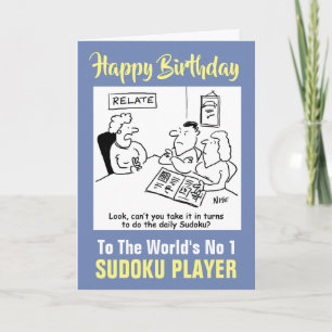Der Sudoku-Spieler Nummer 1 - Happy Birthday Karte