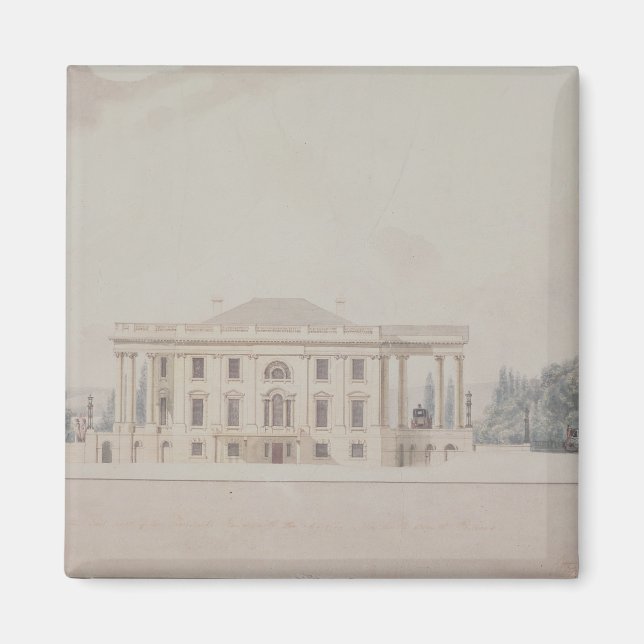 Der Südportico des Präsidenten, 1807 Magnet (Vorne)