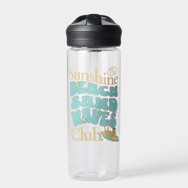Der Sunshine Club, Strand, Sand, Waves Summer Quot Trinkflasche (Vorderseite)