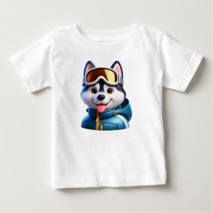 Der Super Husky Abenteurer Baby T-shirt