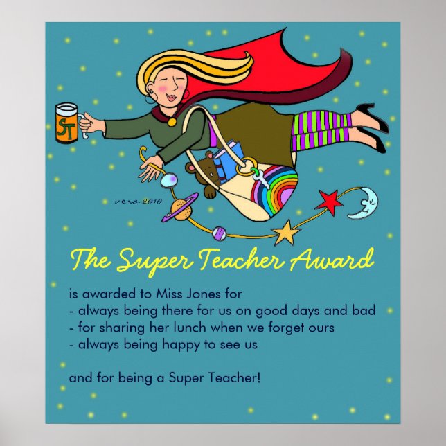 Der Super Teacher Award Poster (Vorne)