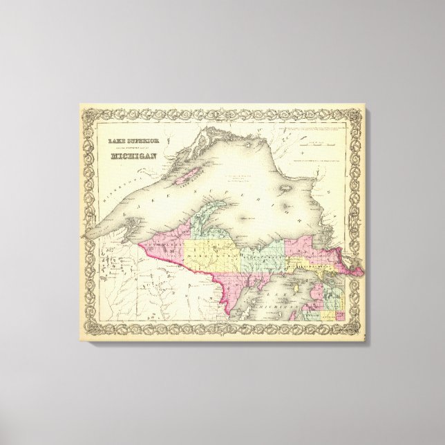 Der Superior-See und der nördliche Teil von Michig Leinwanddruck (Vorderseite)