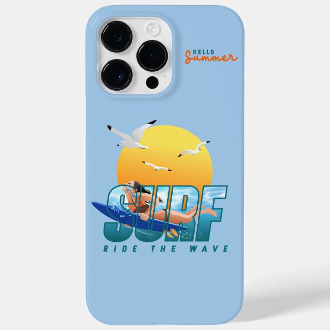 Der Surfer fährt die Welle | F Case-Mate iPhone Hülle (Rückseite)