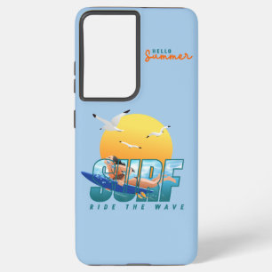 Der Surfer fährt die Welle F Samsung Galaxy Hülle
