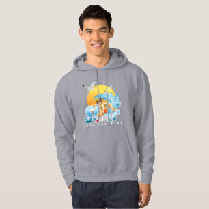 Der Surfer fährt die Welle Männer Hoodie