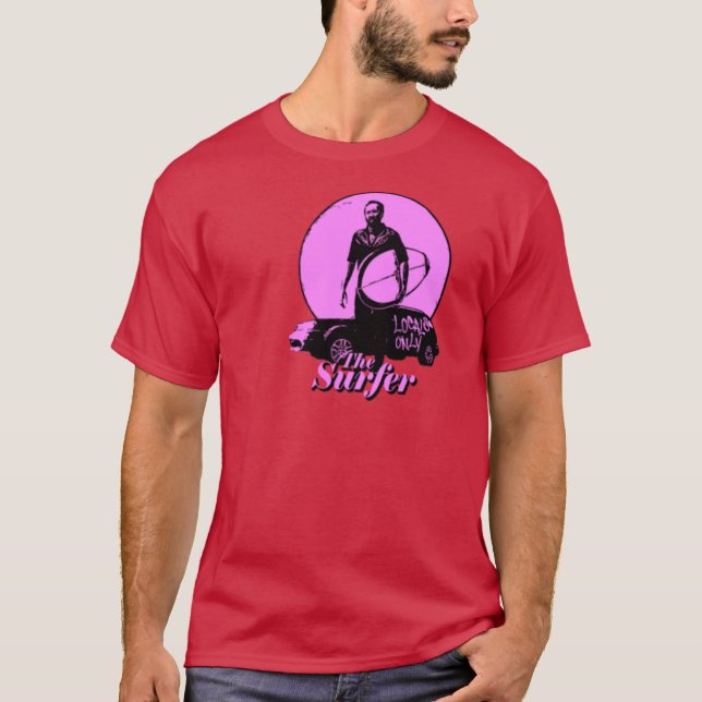 Der Surfer Pink Vintage T-Shirt (Vorderseite)