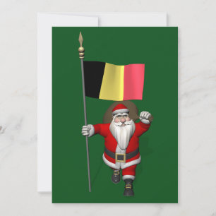 Der süße Weihnachtsmann mit Abtritt Belgiens Feiertagskarte