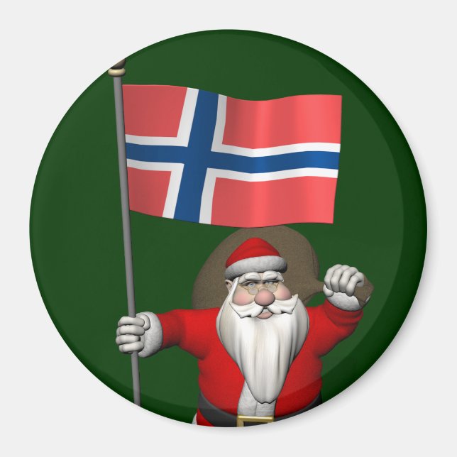 Der süße Weihnachtsmann mit Abtritt Norwegens Magnet (Vorne)