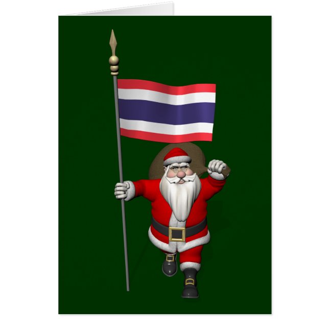 Der süße Weihnachtsmann mit der Flagge Thailands (Vorne)